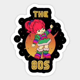 80s girl retro Sticker